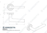 Serozzetta Door Furniture Polished Chrome / Round Rose Serozzetta - Dieci Lever on Rose Polished Chrome