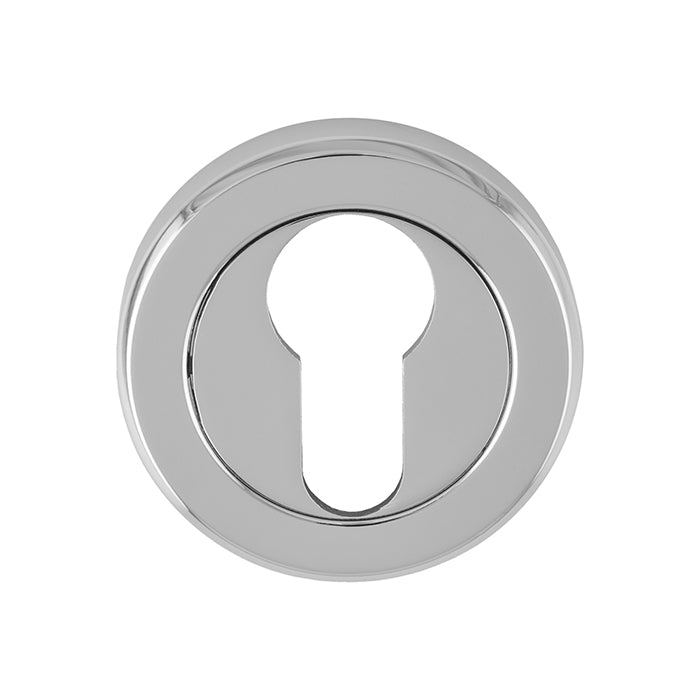 High quality image of Serozzetta - Euro Profile Escutcheon Polished Chrome | Sku. szr001cp | available to order from Trade Door Handles in Kendal.