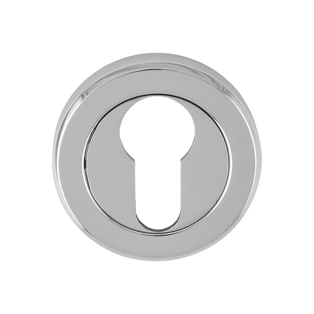High quality image of Serozzetta - Euro Profile Escutcheon Polished Chrome | Sku. szr001cp | available to order from Trade Door Handles in Kendal.