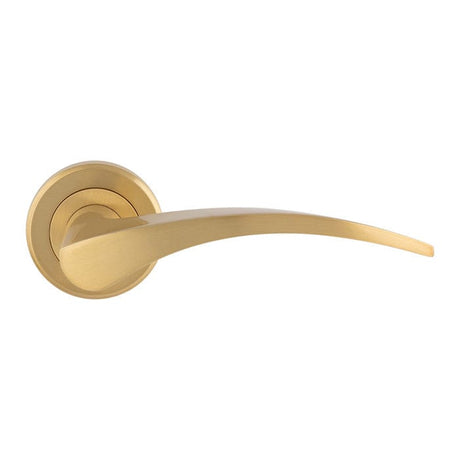 Serozzetta Door Furniture Satin Brass / Lever On Rose Serozzetta - Olivier Lever On Rose - Satin Brass