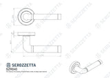 Serozzetta Door Furniture Polished Chrome/Satin Nickel / Round Rose Serozzetta - Quaranta Lever on Rose Polished Chrome/Satin Nickel