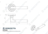 Serozzetta Door Furniture Polished Nickel/Satin Nickel / Round Rose Serozzetta - Sessanta Lever on Rose - Polished Nickel/Satin Nickel