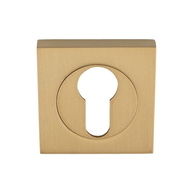 Serozzetta Accessories Satin Brass / Escutcheons Serozzetta - Square Euro Profile Escutcheon - Satin Brass