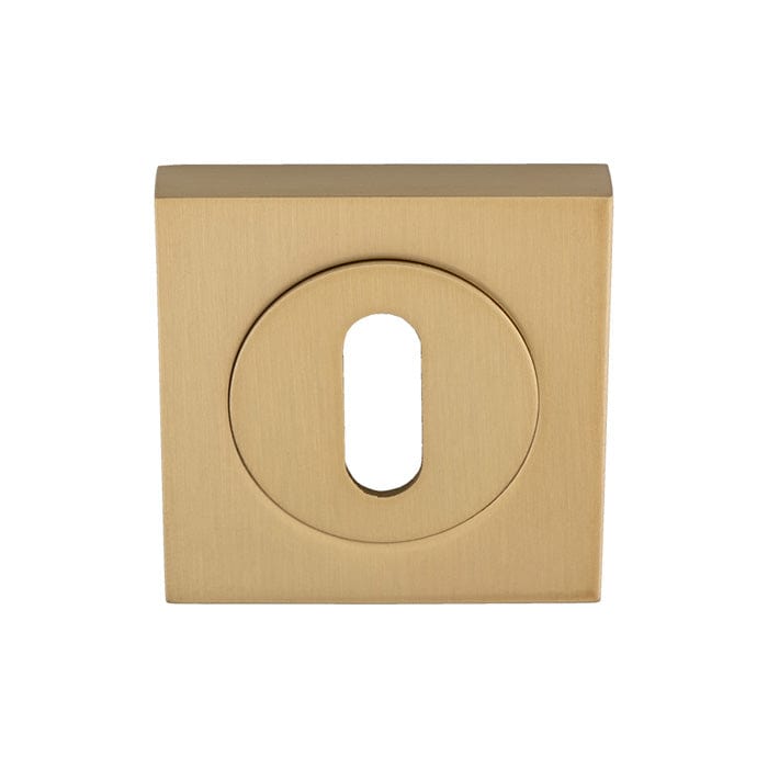 Serozzetta Accessories Satin Brass / Escutcheons Serozzetta - Square Standard Lock Profile Escutcheon - Satin Brass