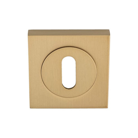 Serozzetta Accessories Satin Brass / Escutcheons Serozzetta - Square Standard Lock Profile Escutcheon - Satin Brass