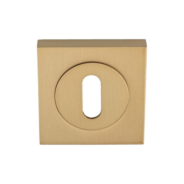 Serozzetta Accessories Satin Brass / Escutcheons Serozzetta - Square Standard Lock Profile Escutcheon - Satin Brass