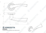 Serozzetta Door Furniture Polished Chrome / Round Rose Serozzetta - Venti Lever on Rose - Polished Chrome