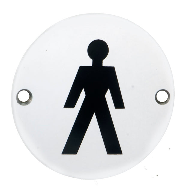 High quality image of Eurospec - Male Symbol - Satin Anodised Aluminium | Sku. sex4011saa | Trade Door Handles.