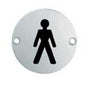 High quality image of Eurospec - Signage Male Symbol - Bright Stainless Steel | Sku. sex1011bss | Trade Door Handles.