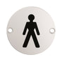 High quality image of Eurospec - Signage Male Symbol - Satin Stainless Steel | Sku. sex1011sss | Trade Door Handles.