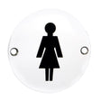 High quality image of Eurospec - Signage Female Symbol - Bright Stainless Steel | Sku. sex1012bss | Trade Door Handles.