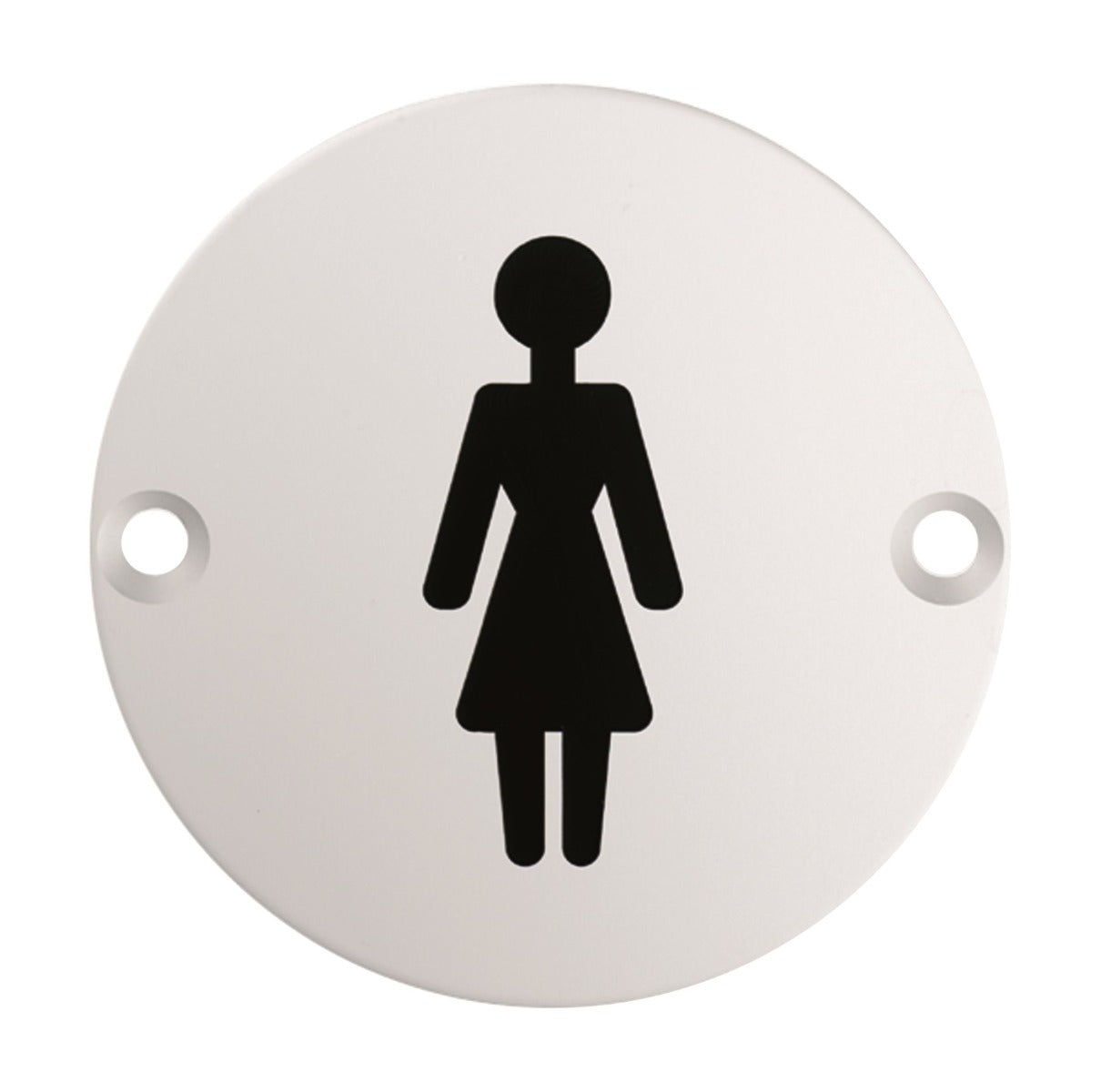 High quality image of Eurospec - Signage Female Symbol - Satin Stainless Steel | Sku. sex1012sss | Trade Door Handles.