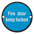 High quality image of Carlisle Brass - Signage Fire Door - Keep Locked - Matt Black | Sku. sex1015mb | Trade Door Handles.