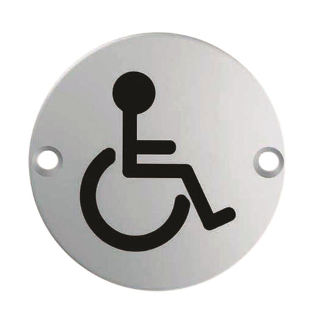 High quality image of Eurospec - Signage Disabled Symbol - Satin Stainless Steel | Sku. sex1017sss | Trade Door Handles.