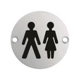 High quality image of Eurospec - Signage Unisex Symbol - Satin Stainless Steel | Sku. sex1018sss | Trade Door Handles.