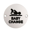 High quality image of Eurospec - Signage Baby Change Symbol - Satin Stainless Steel | Sku. sex1019sss | Trade Door Handles.