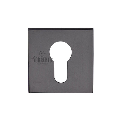 Sorrento Door Furniture Matt Black / Mortice Key Profile Escutcheons Sorrento - Cylinder Escutcheon Square Matt Black