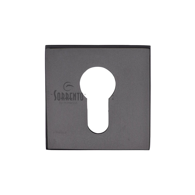 Sorrento Door Furniture Matt Black / Mortice Key Profile Escutcheons Sorrento - Cylinder Escutcheon Square Matt Black