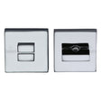 Sorrento Door Furniture Polished Chrome / No Sorrento - Thumbturn & Emergency Release on Concealed Square Plate Polished Chrome F