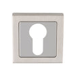 High quality image of Eurospec - Square Escutcheons - Bright/Satin Stainless Steel | Sku. sse1405sss-duo | Trade Door Handles.