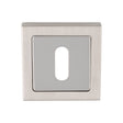High quality image of Eurospec - Square Escutcheons - Bright/Satin Stainless Steel | Sku. ssp1405sss-duo | Trade Door Handles.