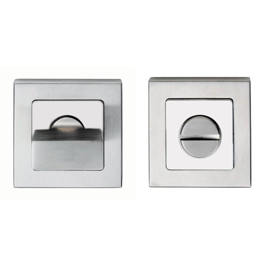 High quality image of Eurospec - Square Thumbturn and Release - Bright/Satin Stainless Steel | Sku. sst1415duo | Trade Door Handles.