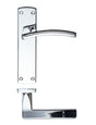 STANZA Green Contract Range Door Furniture Chrome STANZA Green - Toledo Lever Latch On Backplate 170mm x 40mm