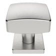 High quality image of Eurospec - square centre door knob - 62mm dia. - bolt through fixing - satin stainless steel | Sku. swe1062sss | available to order from Trade Door Handles in Kendal.