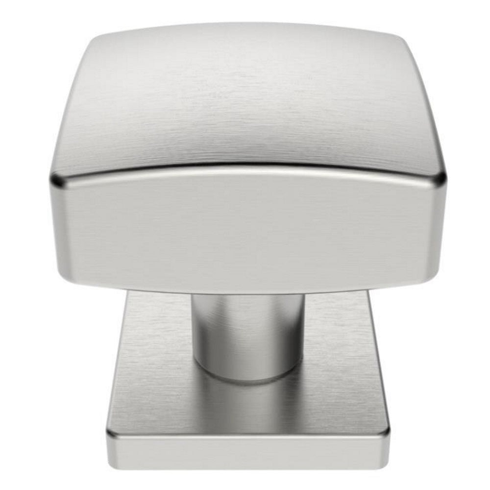 High quality image of Eurospec - square centre door knob - 62mm dia. - bolt through fixing - satin stainless steel | Sku. swe1062sss | available to order from Trade Door Handles in Kendal.
