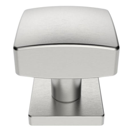High quality image of Eurospec - square centre door knob - 62mm dia. - bolt through fixing - satin stainless steel | Sku. swe1062sss | available to order from Trade Door Handles in Kendal.