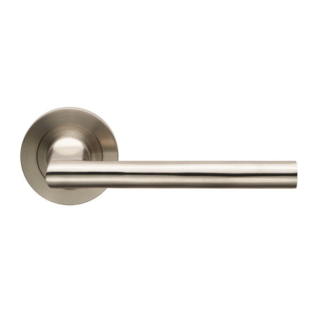 High quality image of Eurospec - Soho Designer Lever on Threaded Rose - Satin Stainless Steel | Sku. swl1120sss | Trade Door Handles.