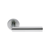 High quality image of Eurospec - Steelworx SWL Treviri Lever on Rose - Satin Stainless Steel | Sku. swl1192sss | Trade Door Handles.