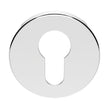 High quality image of Serozzetta - Euro Profile Escutcheon - Polished Chrome | Sku. szc001cp | Trade Door Handles.