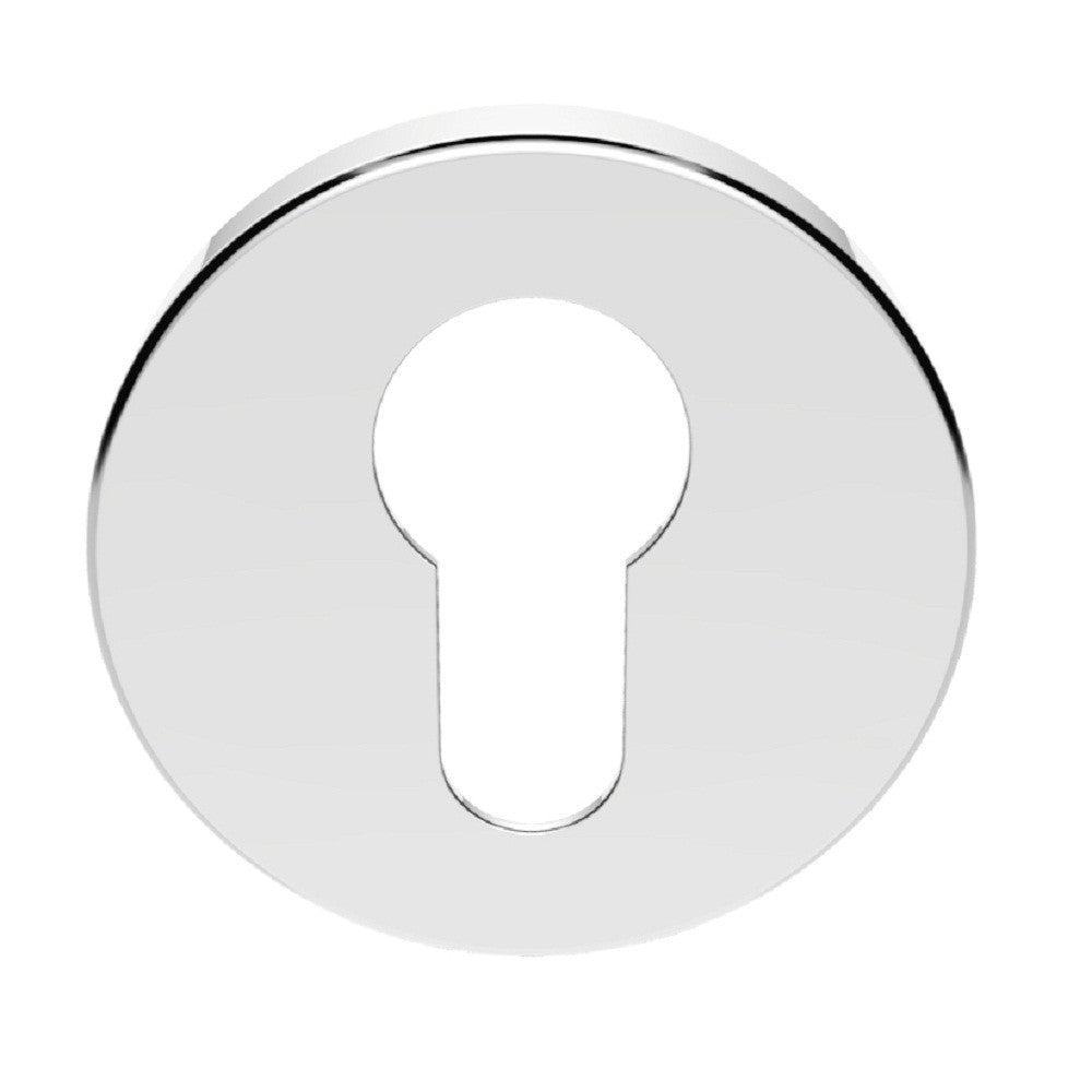 High quality image of Serozzetta - Euro Profile Escutcheon - Polished Chrome | Sku. szc001cp | Trade Door Handles.