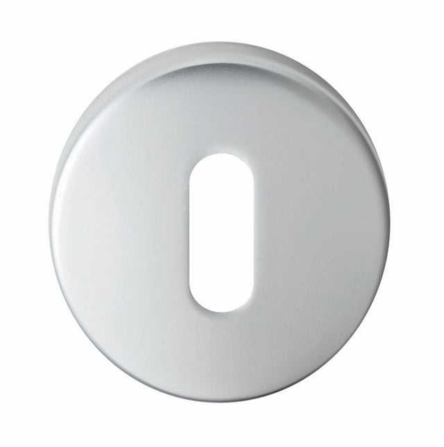 High quality image of Serozzetta - Standard Profile Escutcheon - Satin Chrome | Sku. szc003sc | Trade Door Handles.