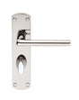 High quality image of Serozzetta - Uno Lever on WC Backplate - Polished Chrome | Sku. szc013cp | Trade Door Handles.