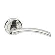 High quality image of Serozzetta - Tres Lever on Round Rose - Polished Chrome | Sku. szc030cp | Trade Door Handles.