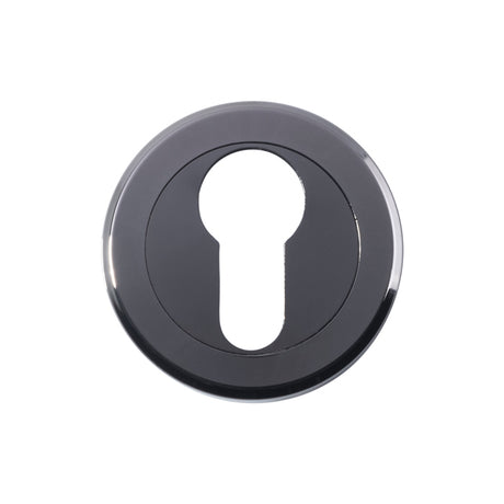 High quality image of Serozzetta - Euro Profile Escutcheon - Black Nickel | Sku. szm001bn | Trade Door Handles.