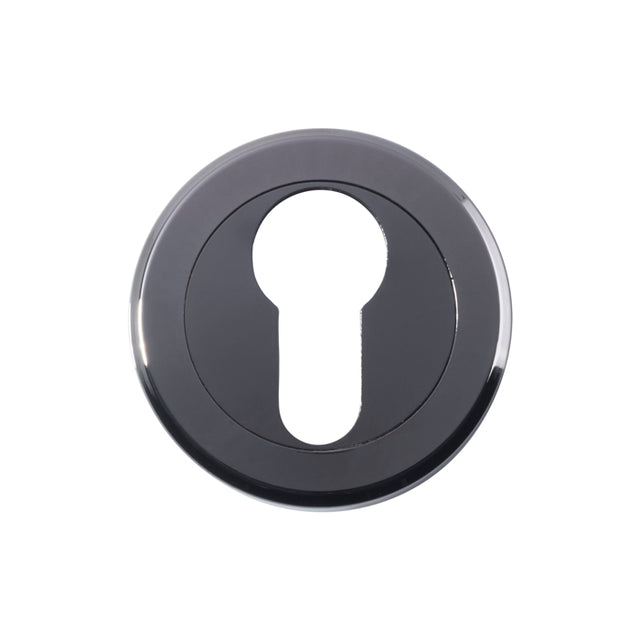 High quality image of Serozzetta - Euro Profile Escutcheon - Black Nickel | Sku. szm001bn | Trade Door Handles.