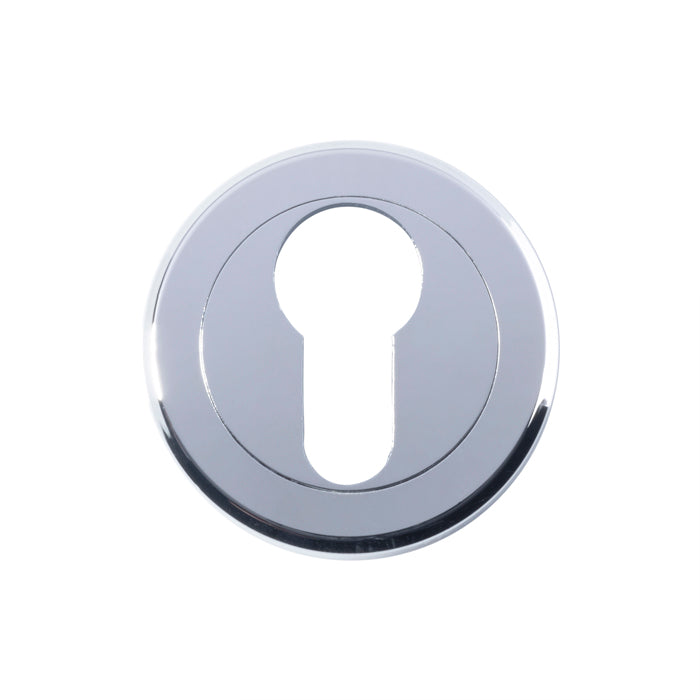 High quality image of Serozzetta - Euro Profile Escutcheon - Polished Chrome | Sku. szm001cp | Trade Door Handles.