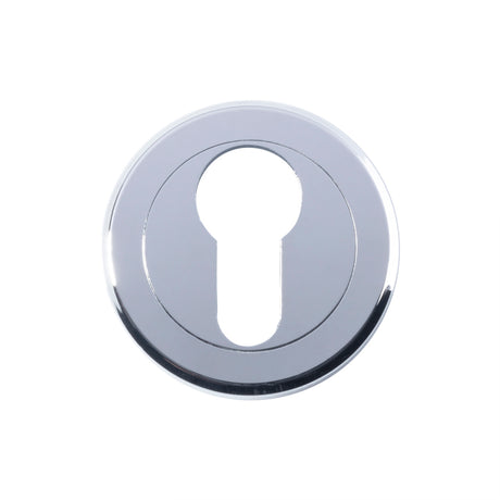 High quality image of Serozzetta - Euro Profile Escutcheon - Polished Chrome | Sku. szm001cp | Trade Door Handles.