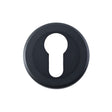 High quality image of Serozzetta - Euro Profile Escutcheon - Matt Black | Sku. szm001mb | Trade Door Handles.