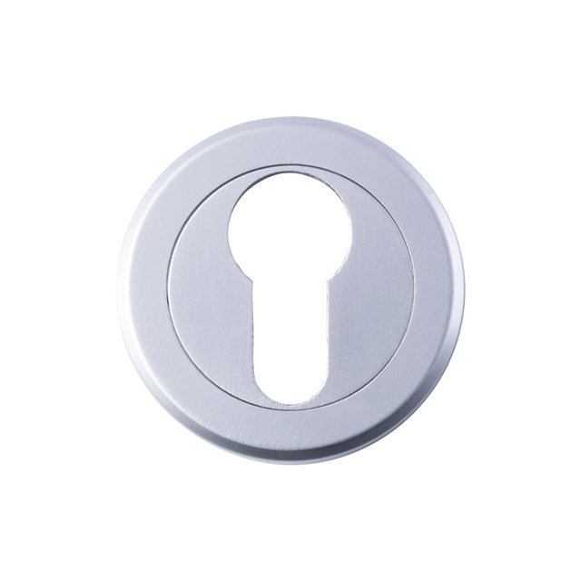 High quality image of Serozzetta - Euro Profile Escutcheon - Satin Chrome | Sku. szm001sc | Trade Door Handles.