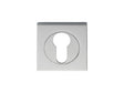 High quality image of Serozzetta - Square Euro Profile Escutcheon - Polished Chrome | Sku. szm001sqcp | Trade Door Handles.