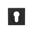 High quality image of Serozzetta - Square Euro Profile Escutcheon - Matt Black | Sku. szm001sqmb | Trade Door Handles.