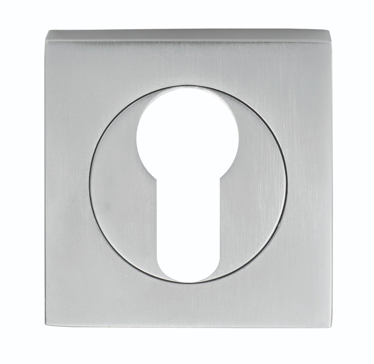 High quality image of Serozzetta - Square Euro Profile Escutcheon - Satin Chrome | Sku. szm001sqsc | Trade Door Handles.