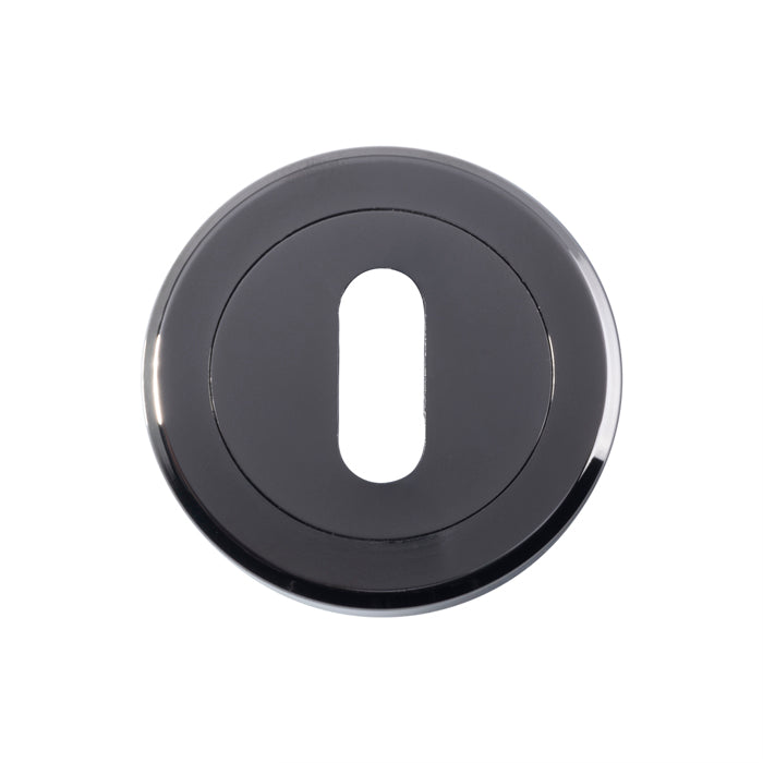 High quality image of Serozzetta - Standard Profile Escutcheon - Black Nickel | Sku. szm003bn | Trade Door Handles.