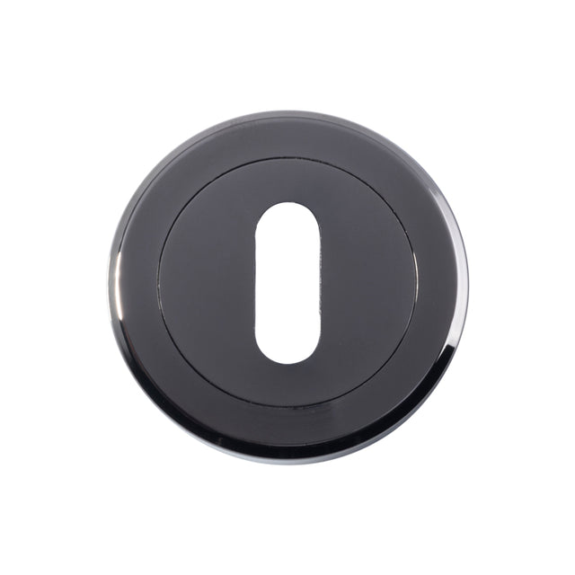 High quality image of Serozzetta - Standard Profile Escutcheon - Black Nickel | Sku. szm003bn | Trade Door Handles.