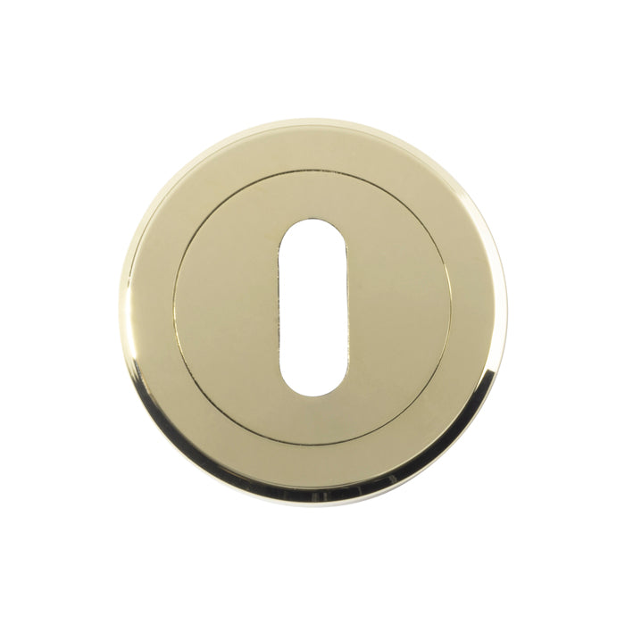 High quality image of Serozzetta - Standard Profile Escutcheon - Stainless Brass | Sku. szm003pvd | Trade Door Handles.