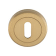 High quality image of Serozzetta - Standard Profile Escutcheon - Satin Brass | Sku. szm003sb | Trade Door Handles.